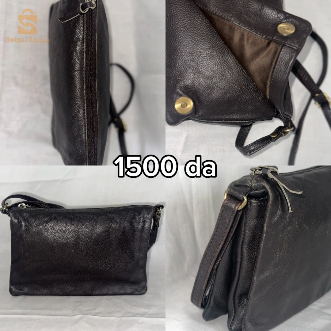 Sac véritable cuir et portefeuille