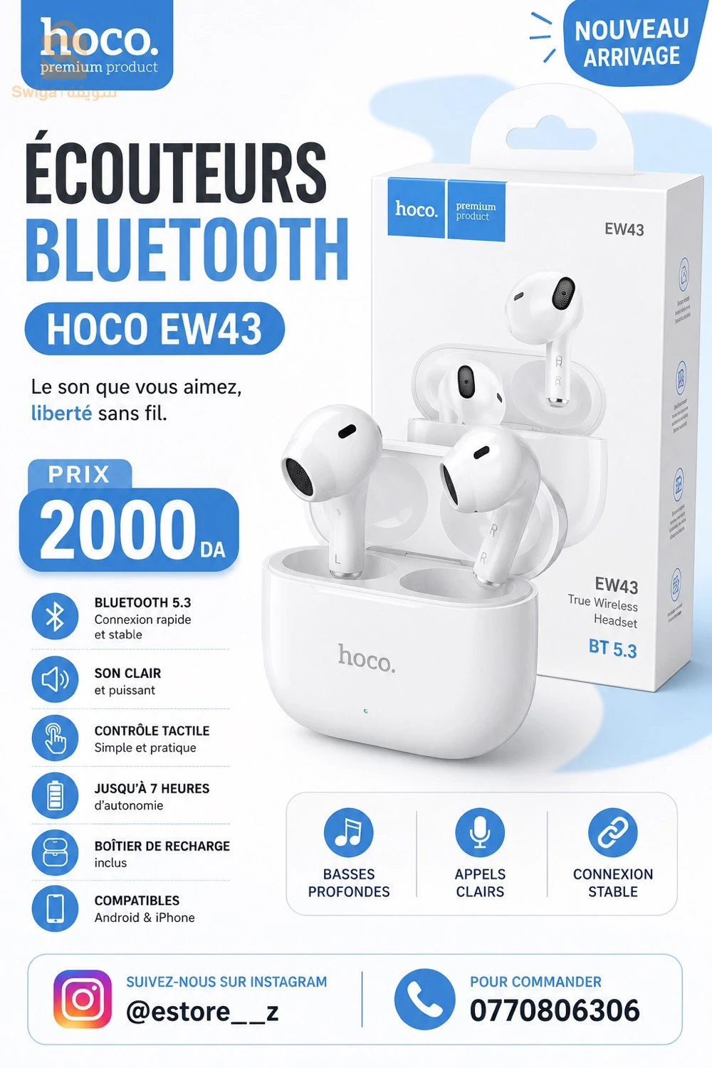AirPod hoco ew43 original