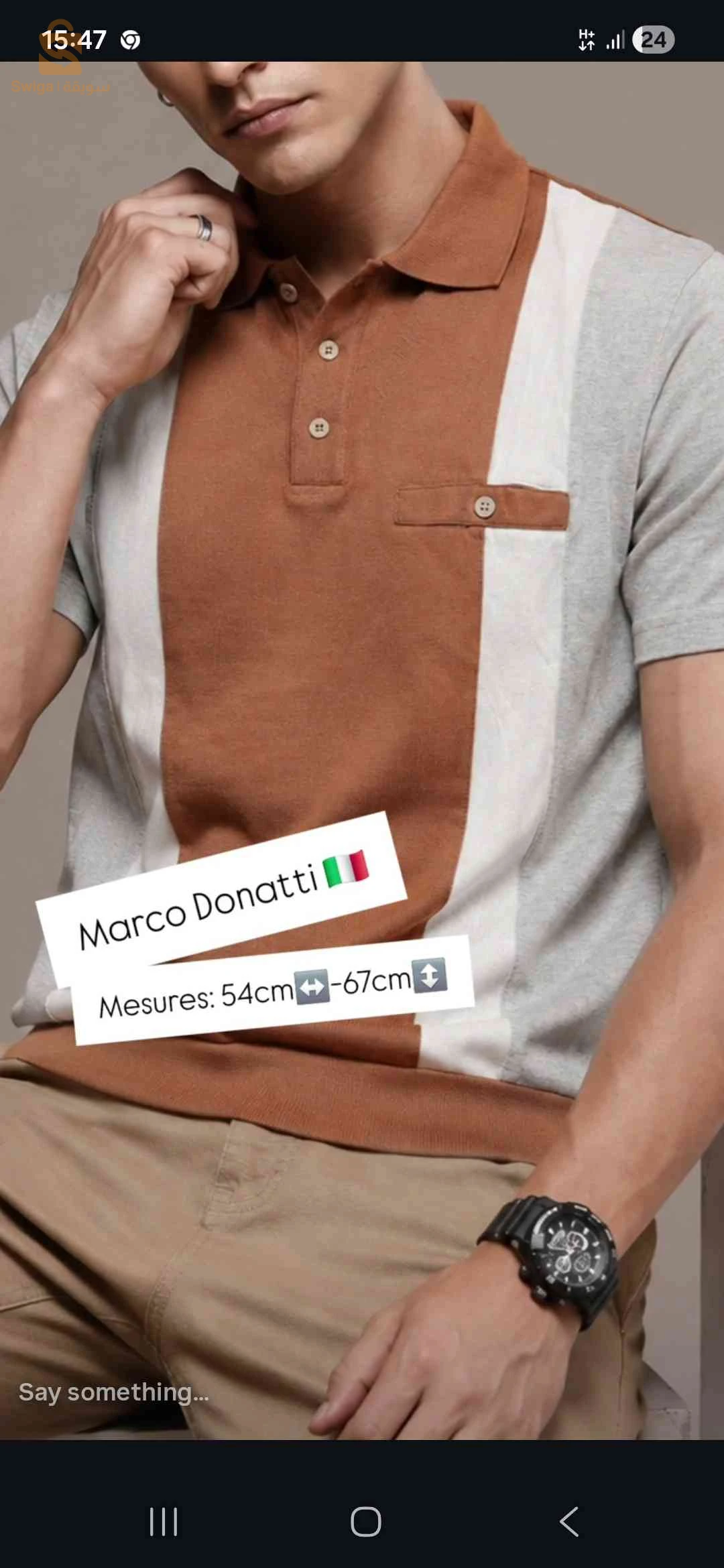 Marco Donatti 🇮🇹 polo pour homme - Taille: L