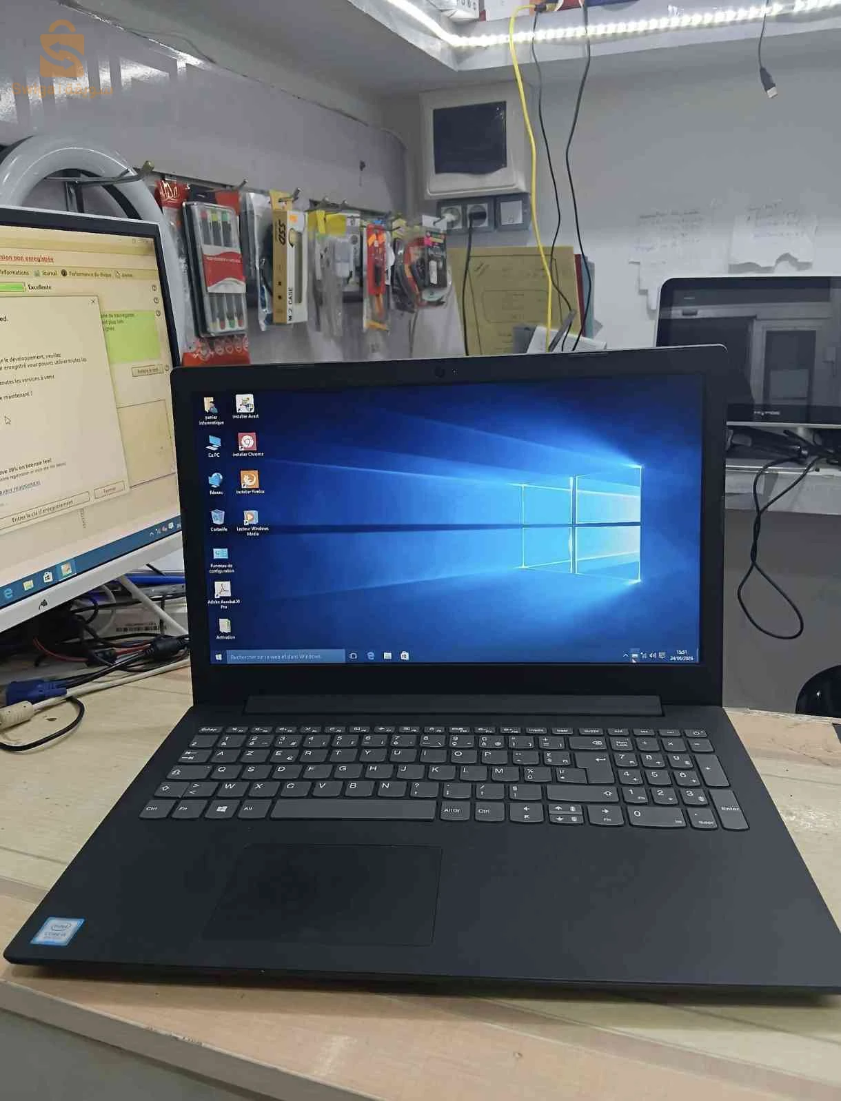 Pc portable Lenovo très bon état ✅ ecr:15.6-i5-8250U@1.60Ghz-Ram:8Go - ssd 256GB