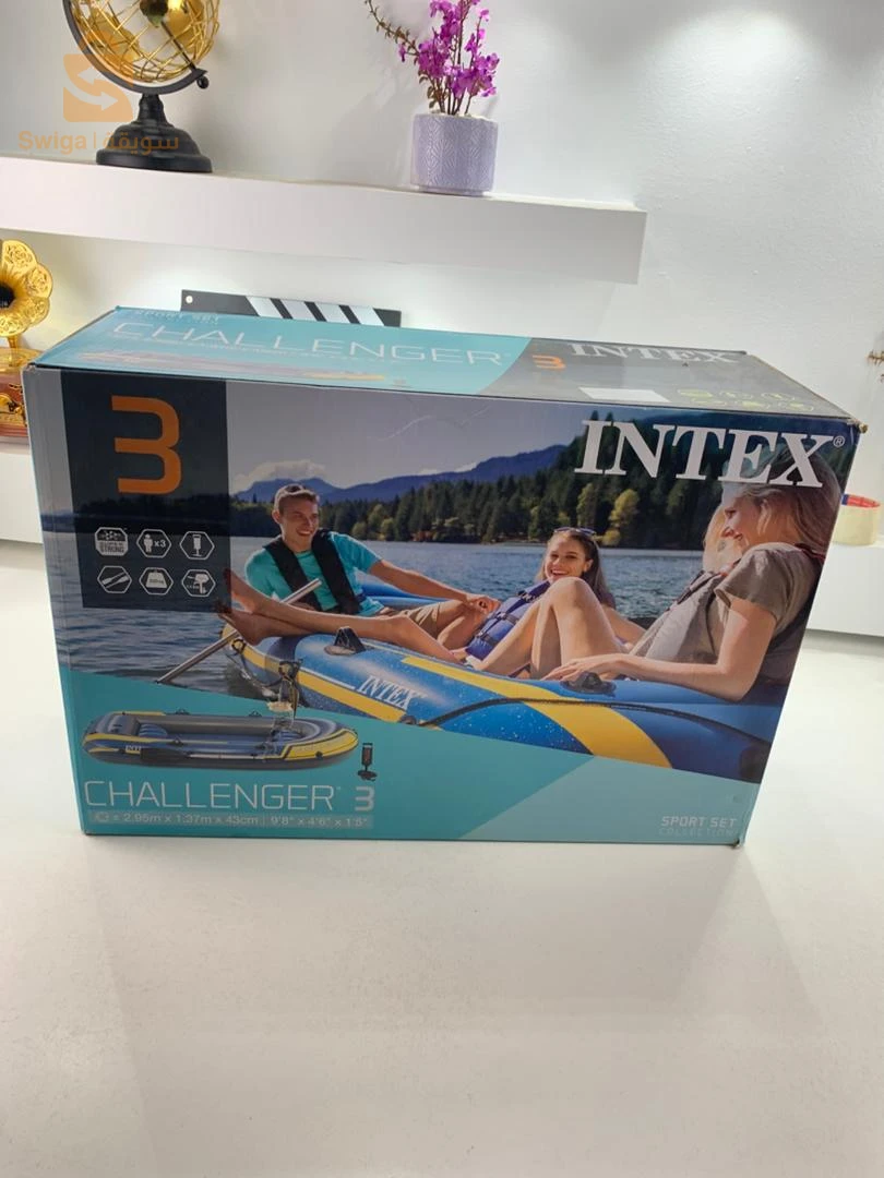 Bateau Gonflables Challenger 3 avec Deux Rames et Pompe Intex 68370EP – قارب كبير مع مجاديف ومضخة