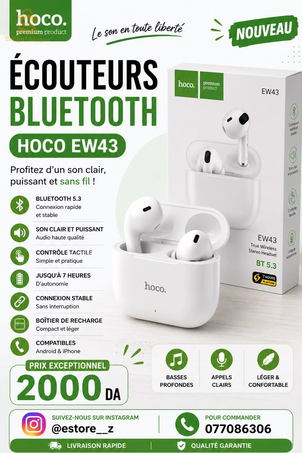 AirPod hoco ew43 original