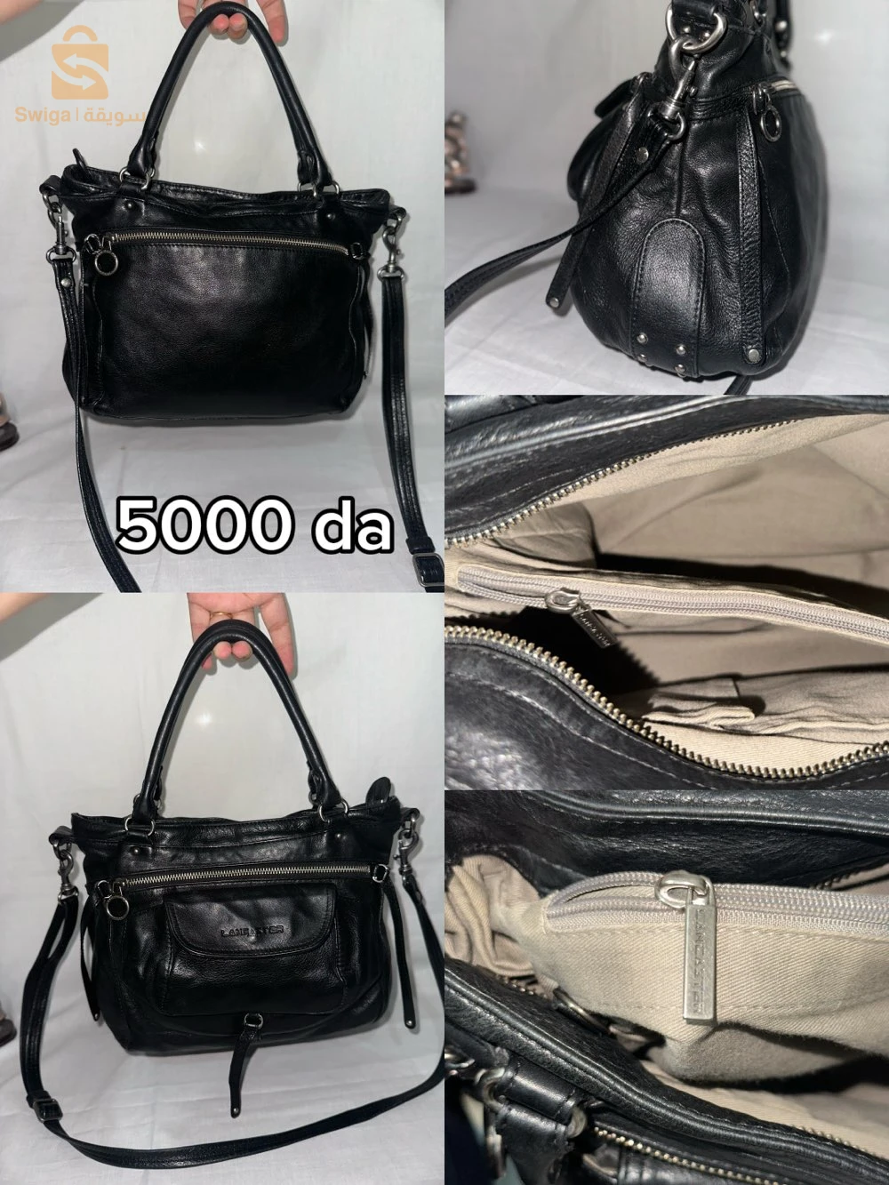 Sac véritable cuir et portefeuille