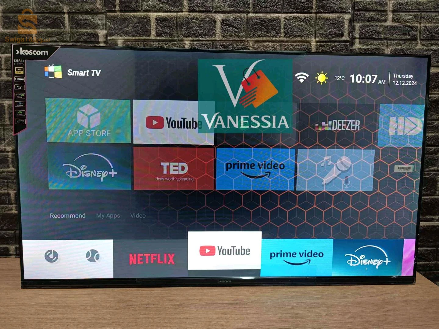 Télévision 43P Smart Android Marque Koscom