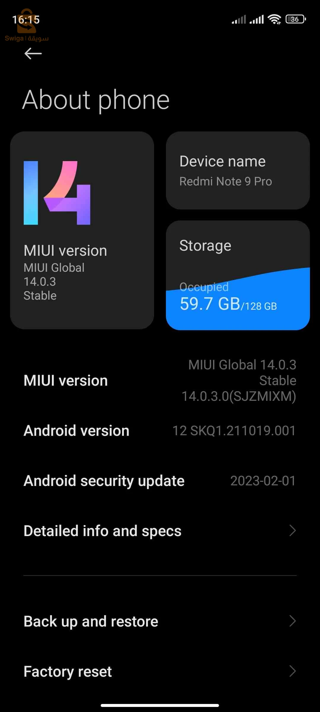 REDMI NOT 9 PRO