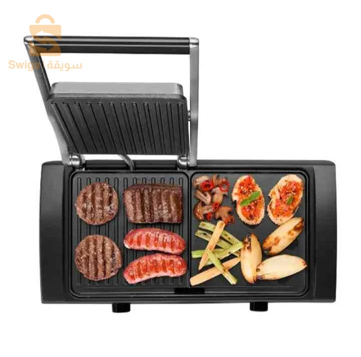 Panineuse & Grill Electrique Cristor Multi-Fonction 2200W Noir Inox