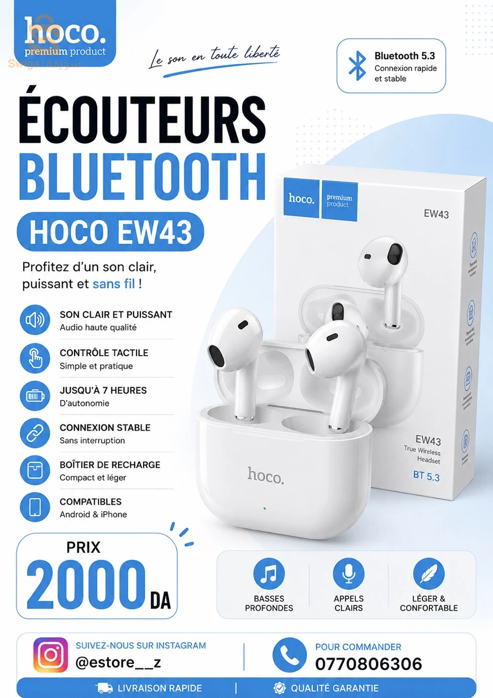 AirPod hoco ew43 original