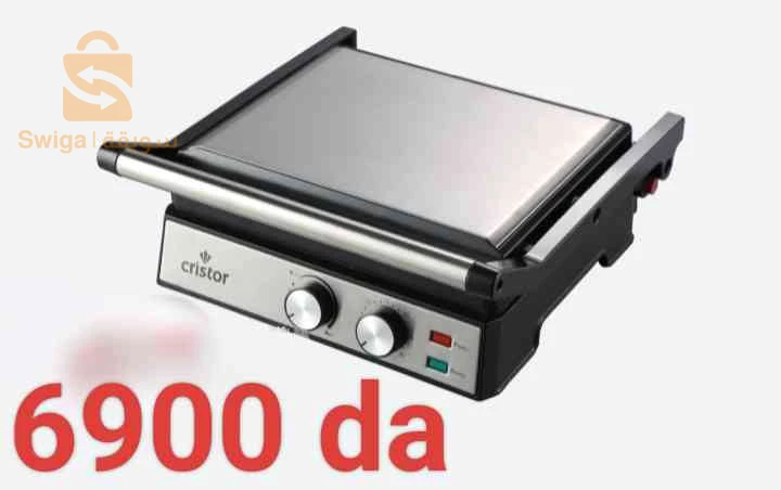 Panineuse & Grille Electrique Cristor 2000W Noir inox