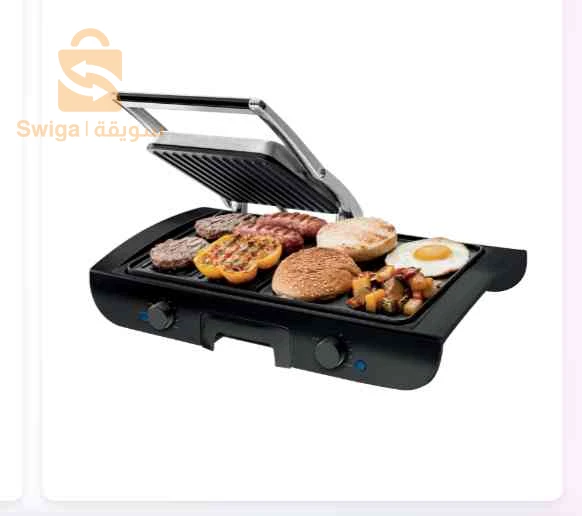Panineuse & Grill Electrique Cristor Multi-Fonction 2200W Noir Inox