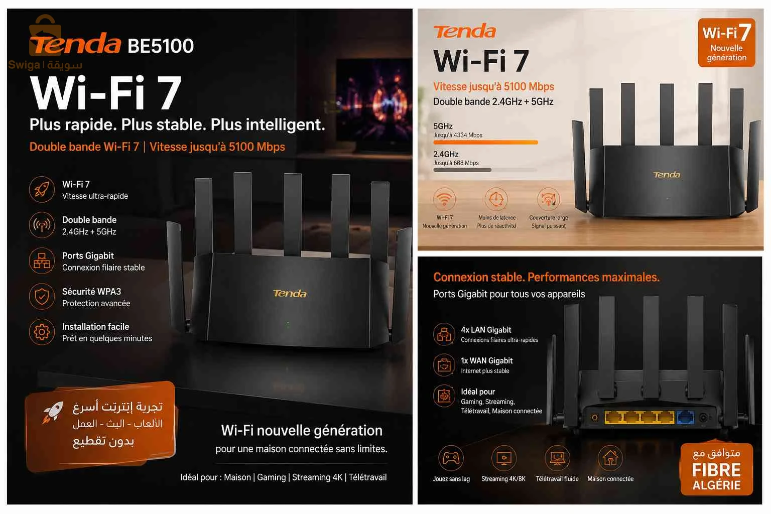Routeur Tenda BE5100 Wi-Fi 7