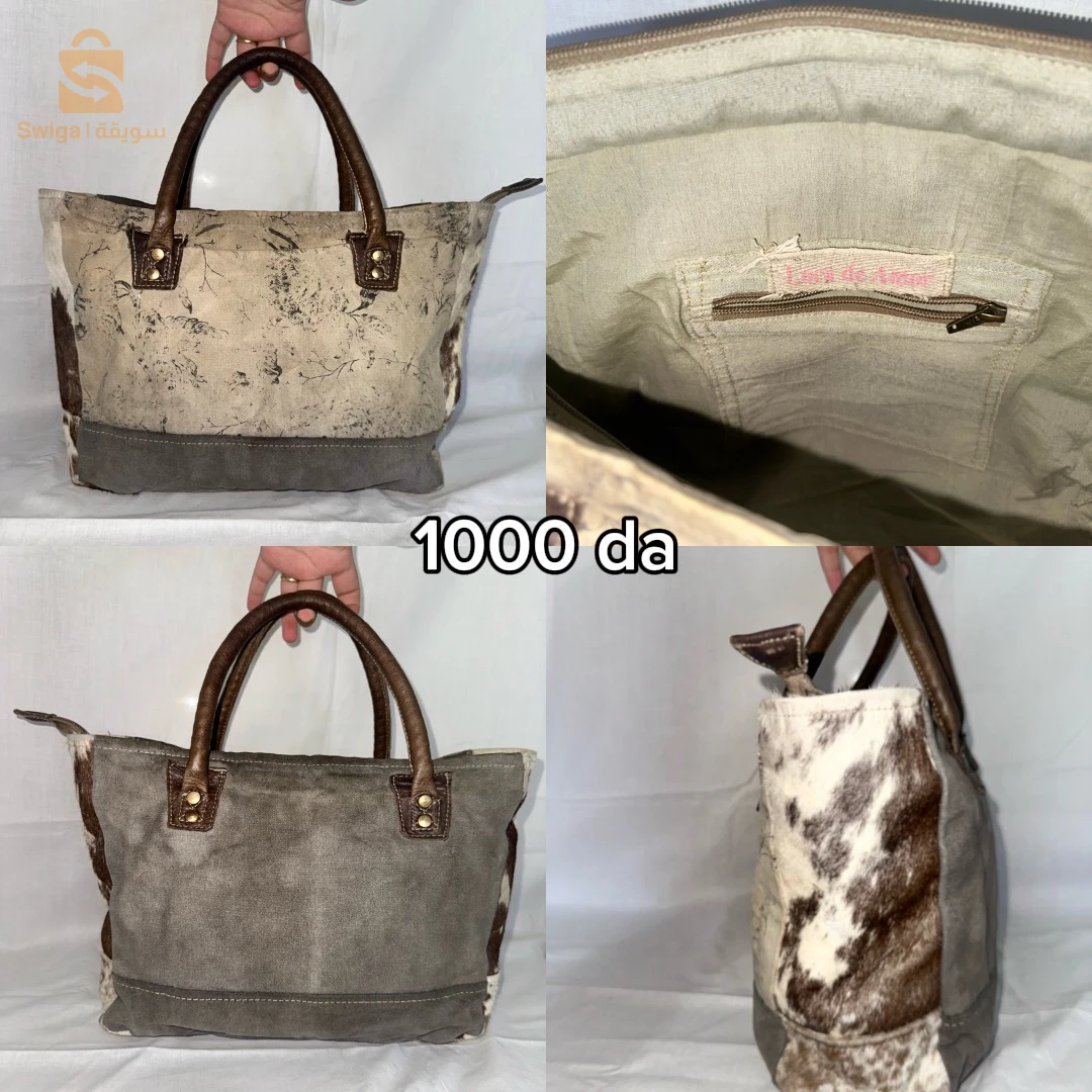 Sac véritable cuir et portefeuille