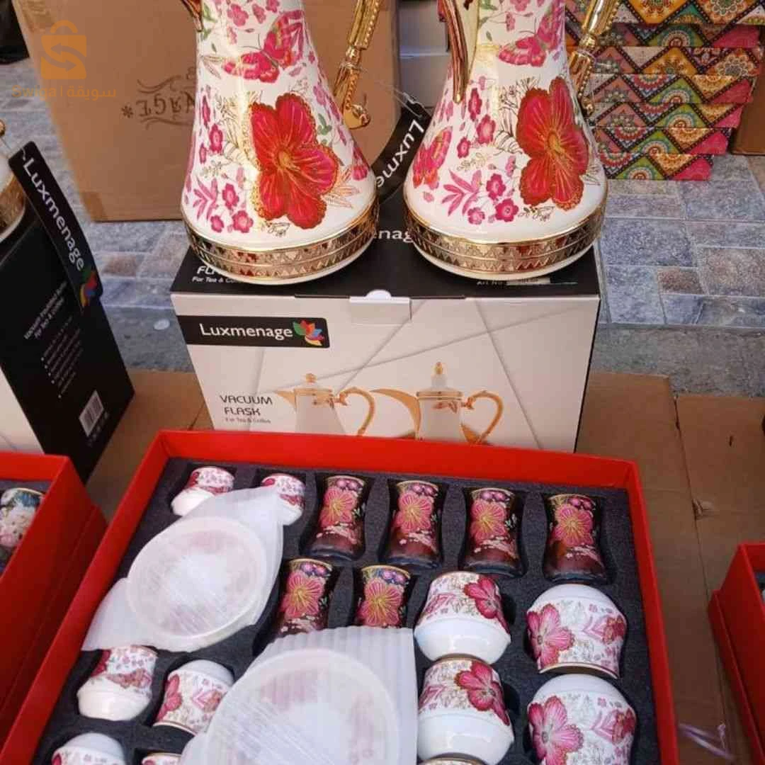 سيرفيس قهوة وشاي 30 قطعة سيراميك +2 تارمويات – Pack Service À Café Et Thé 30 Pcs