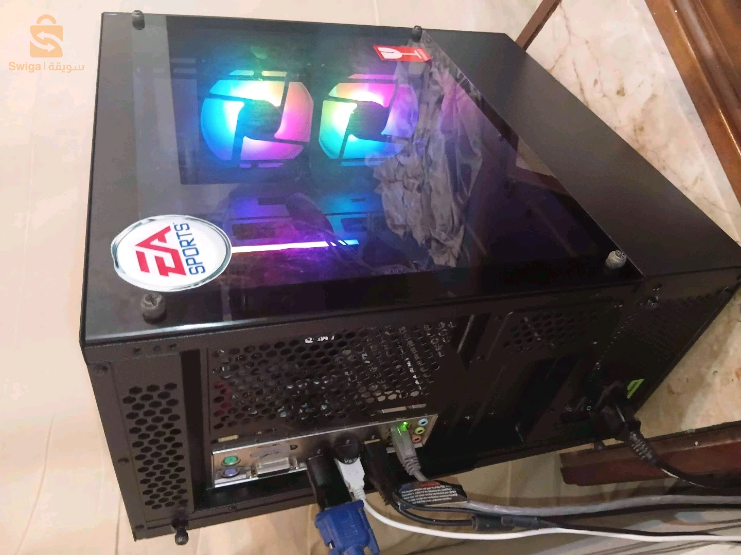 pc gamer 
carte mère:Msi B450 ma pro max
cpu : ryzen 5 pro 5650G  44.00 mhz 
Ram:8g.Hp.gaming.rgb.3600mhz+8g Apacer.3200mhz
Ssd: 128g adata +Hdd segate .500g
Psu: Gammax 700.watts.80 plus bronze 
Boîtier: Cooler Master+ 2 fans Rgb
