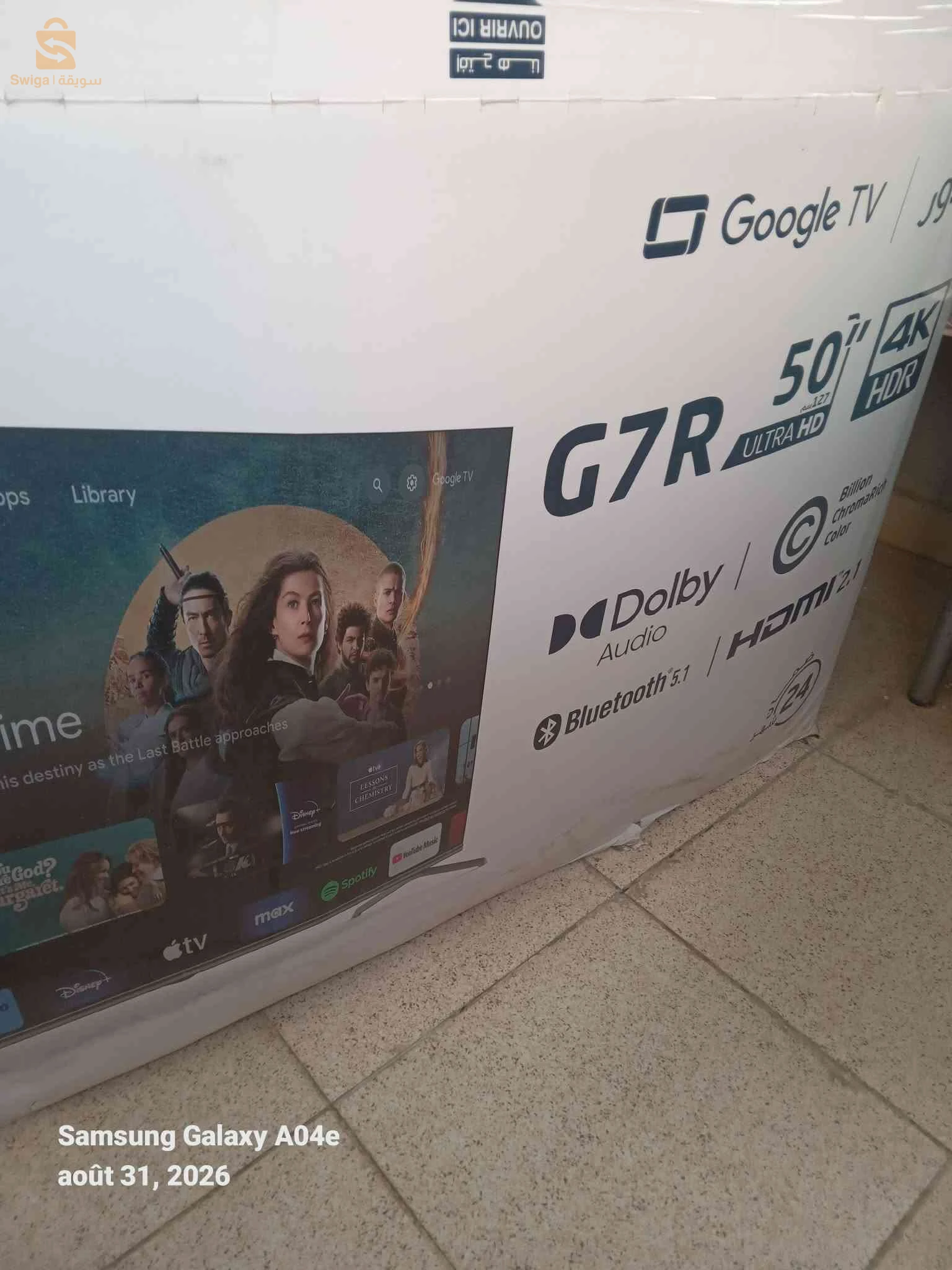 télévision condor 50 pouce smart tv google tv