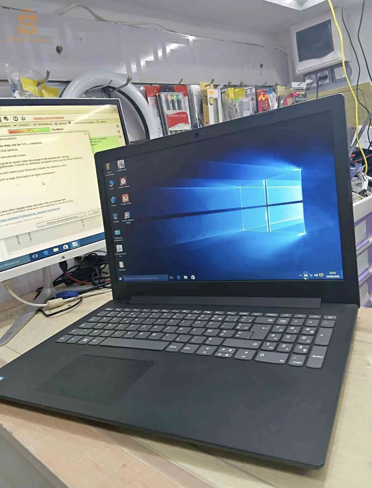 Pc portable Lenovo très bon état ✅ ecr:15.6-i5-8250U@1.60Ghz-Ram:8Go - ssd 256GB