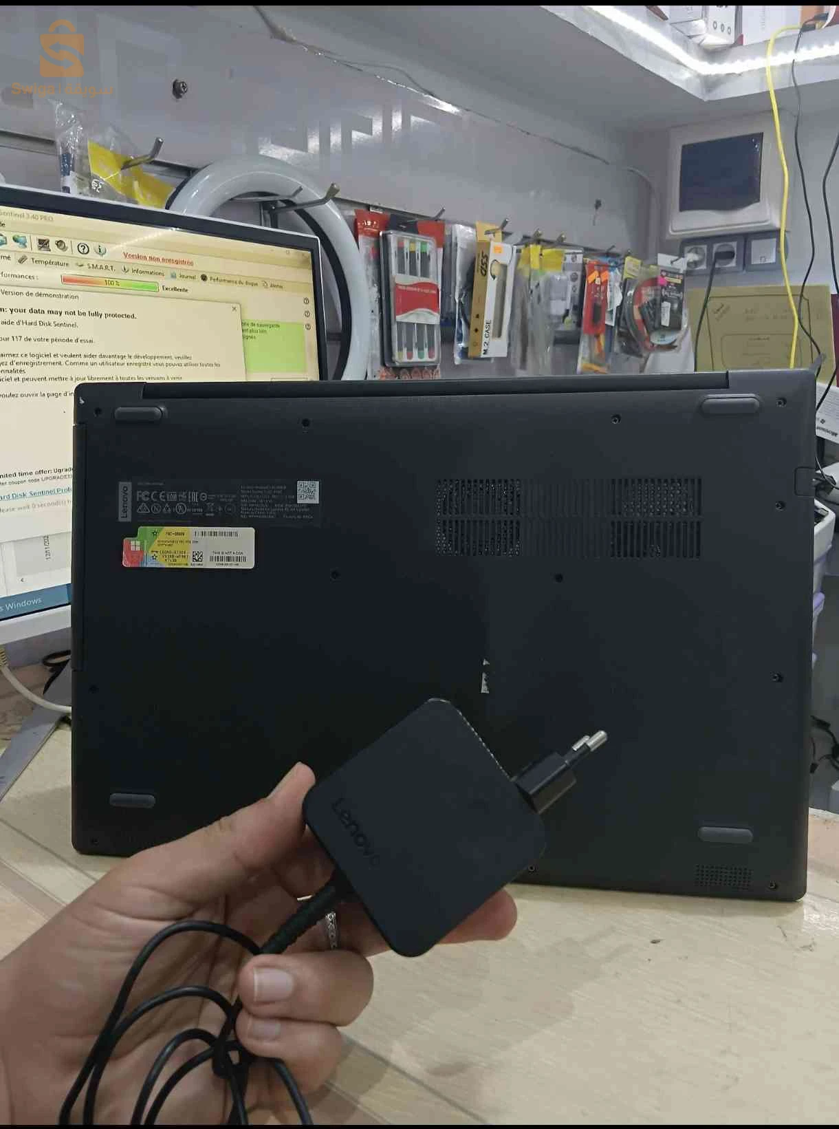 Pc portable Lenovo très bon état ✅ ecr:15.6-i5-8250U@1.60Ghz-Ram:8Go - ssd 256GB