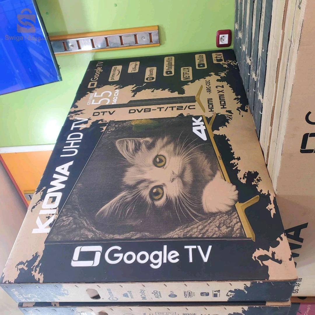 Tv Kiowa 55"P Google tv 4K 140Cm توصيل العاصمة فقط