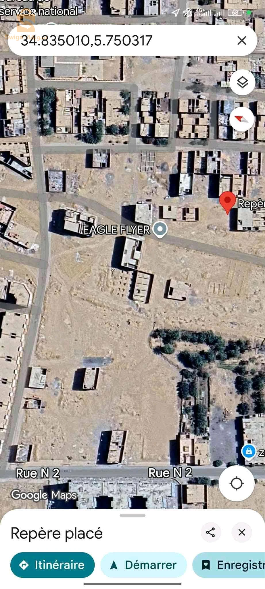 قطعة ارض بلياش طريق باطمات الجدد ولاية بسكرة مساحتها 160م با الدفتر العقاري فيها فصاد وحدا