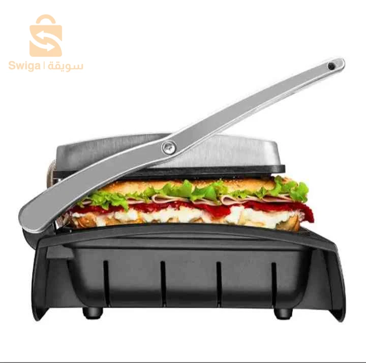 Panineuse & Grill Electrique Cristor Multi-Fonction 2200W Noir Inox