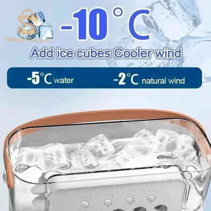 مبرد هواء محمول 3 في 1 - مع اضاءة ومرطب جو