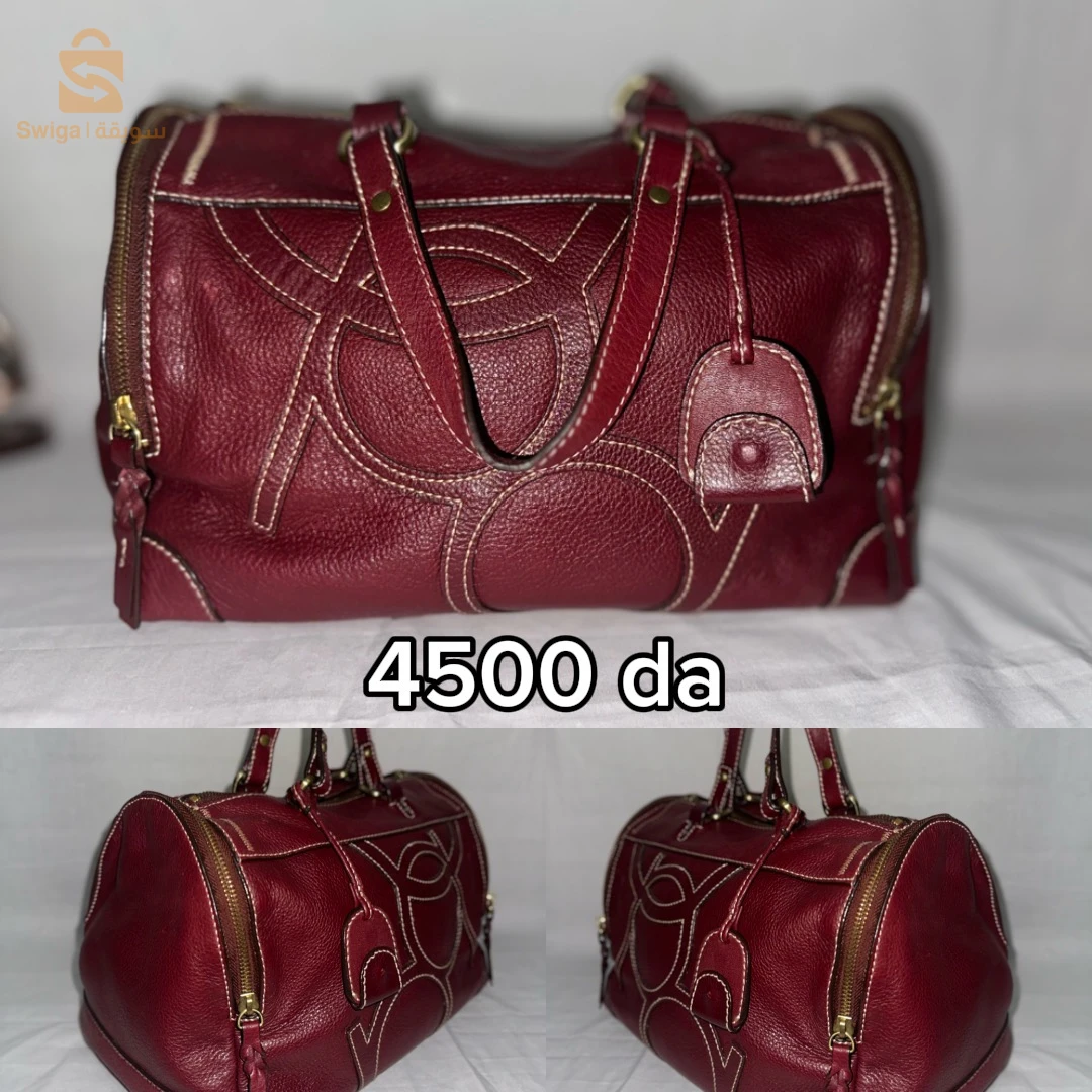 Sac véritable cuir et portefeuille