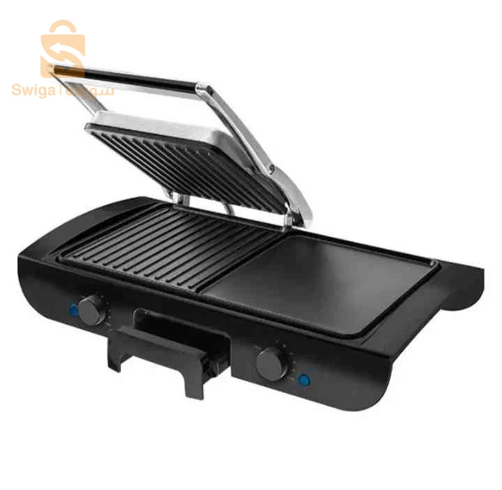 Panineuse & Grill Electrique Cristor Multi-Fonction 2200W Noir Inox