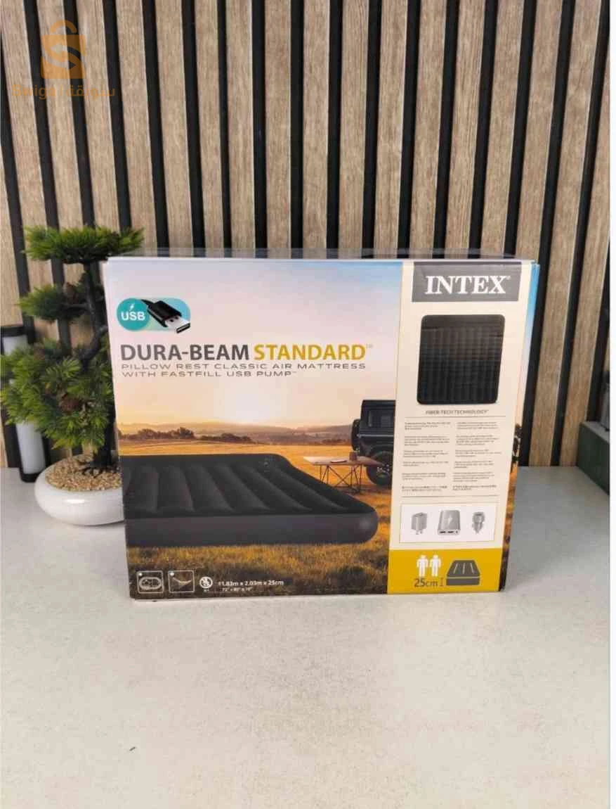 Matelas Gonflable 2 Places XXL avec Pompe Électrique USB INTEX 66129CC 203x183cm - فرشة الهواء المنفوخ لشخصين مع مضخة ذكية