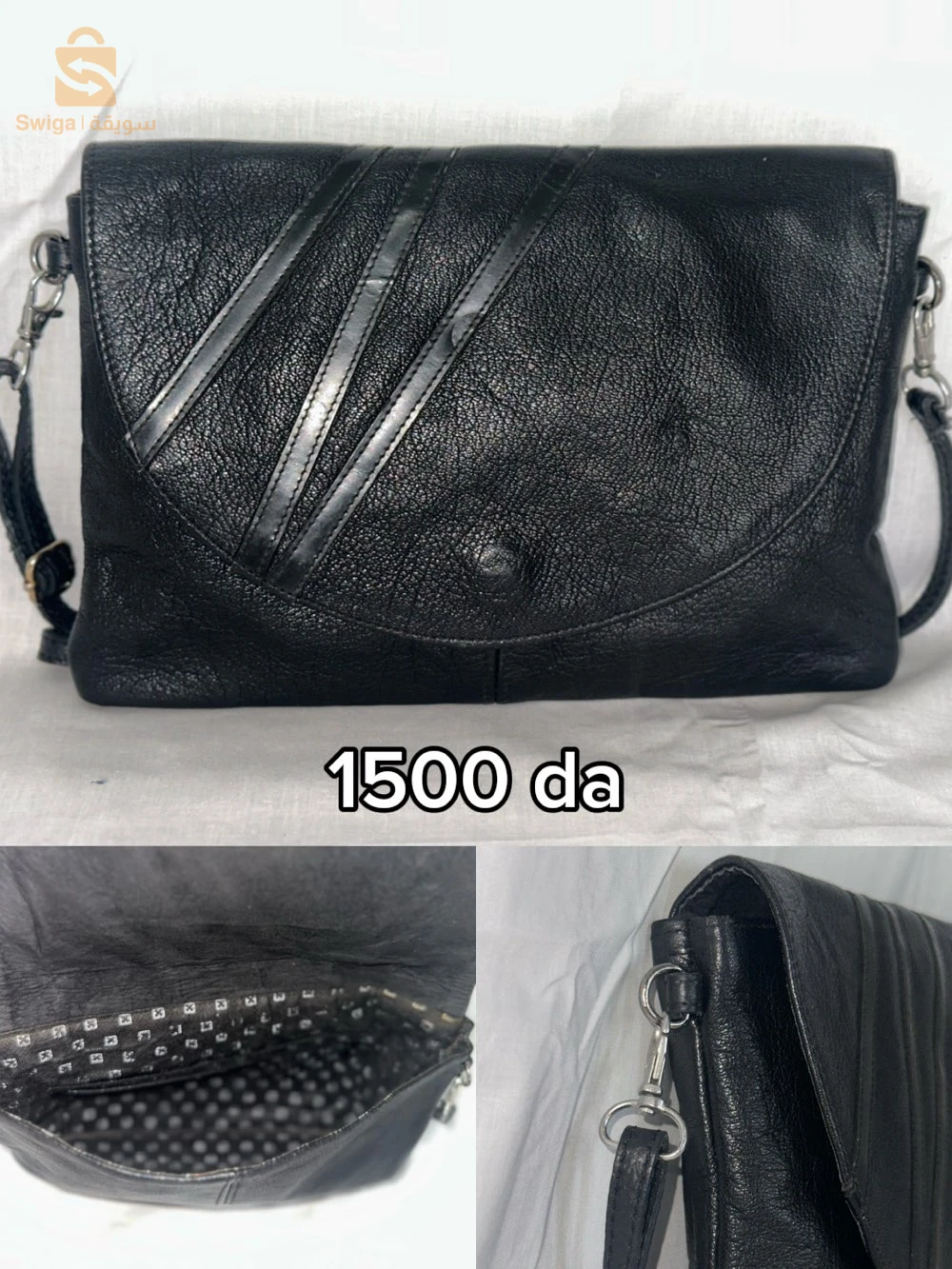 Sac véritable cuir et portefeuille