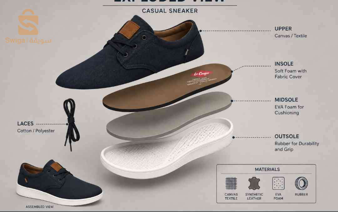 👟 حذاء Lee Cooper أصلي –  المقاس كبير 45 / حالة ممتازة
