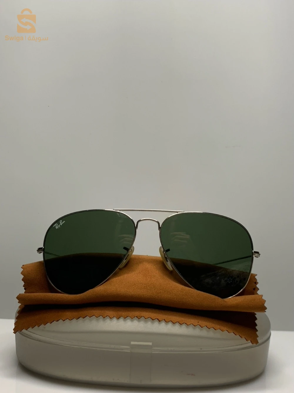 Ray-Ban Aviator Large Metal RB3025 W3277 – Silver / Green – 58□14 | Original