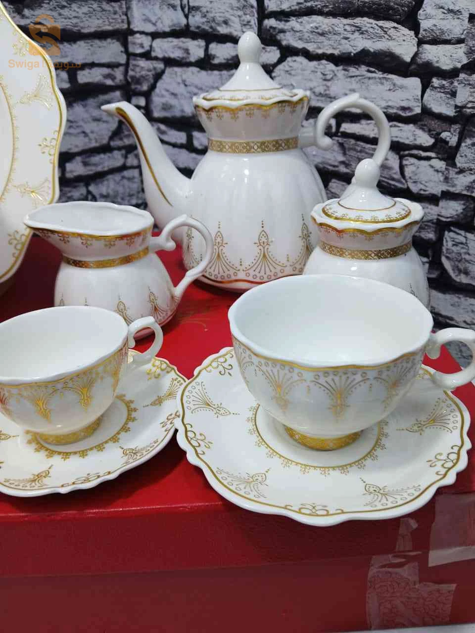 🌟 طقم قهوة 48 قطعة سيراميك للضيوف راقي – Service café élégant