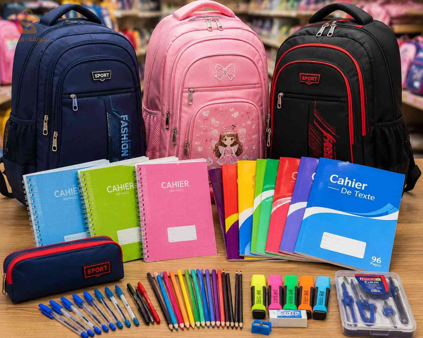 Lot de fournitures scolaires diverses en gros
مجموعة متنوعة من الادواة المدرسية المختلفة للبيع بالجملة