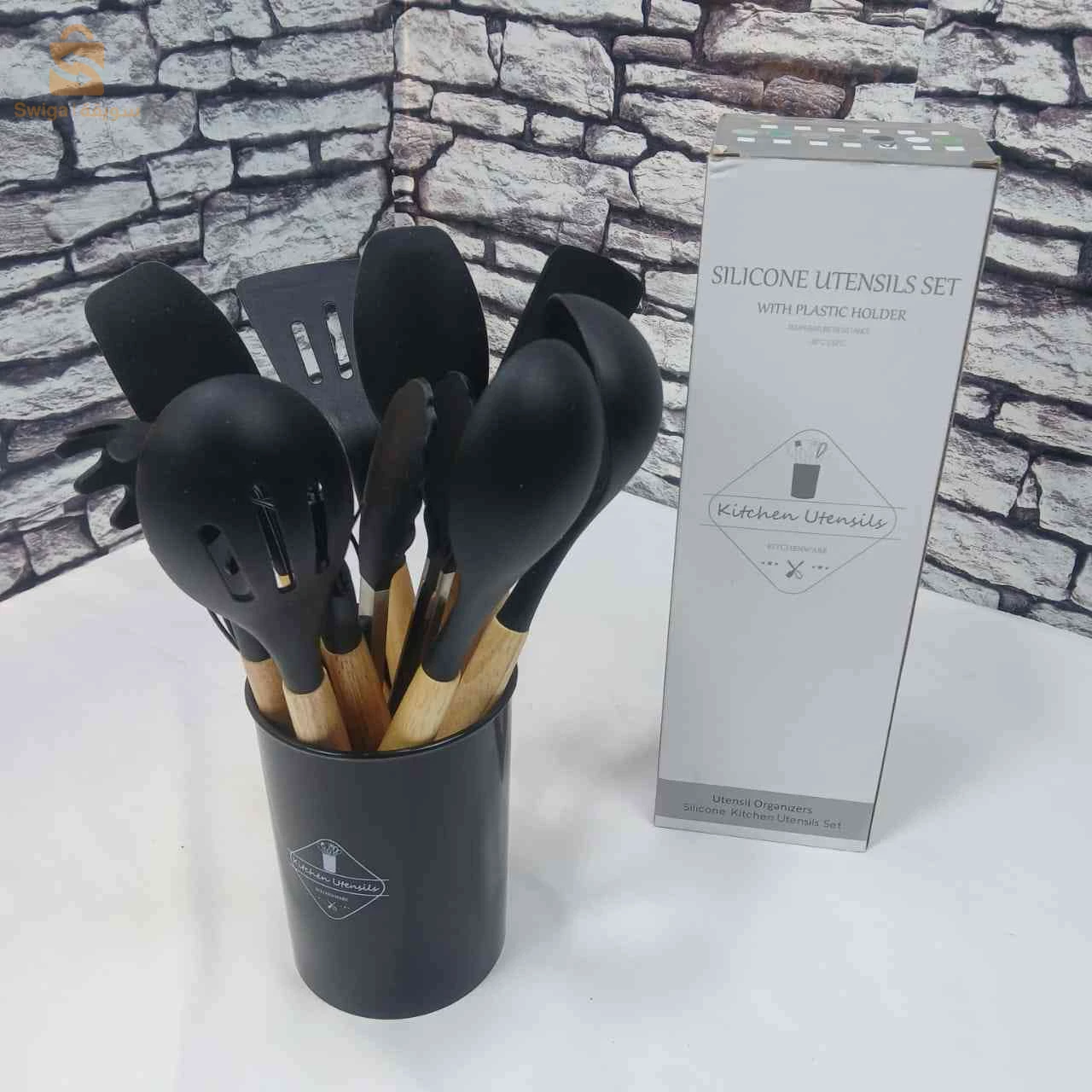 serier louche  silicon noir 12 piece