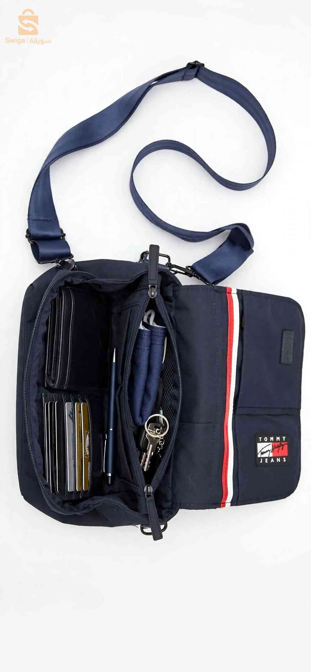 Sacoche Tommy Jeans Original - Heritage Mini Reporter - Bleu Nuit