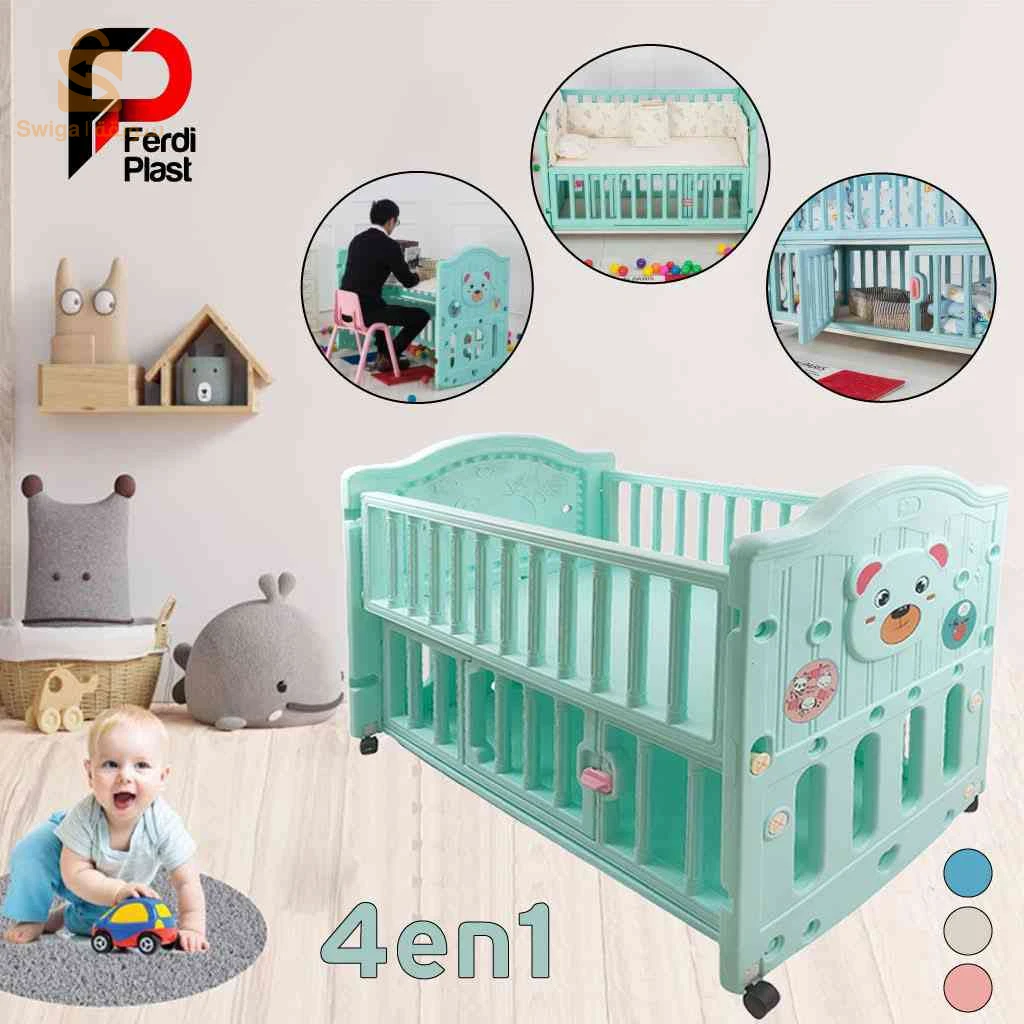 🍼✨ سرير 4 في 1 يكبر مع صغيرك! ✨🍼