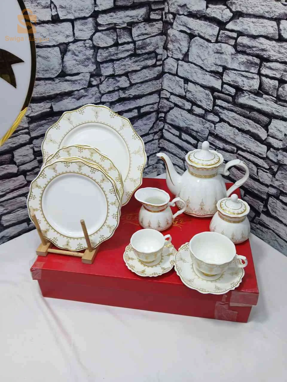 🌟 طقم قهوة 48 قطعة سيراميك للضيوف راقي – Service café élégant