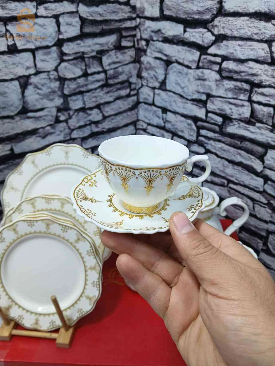 🌟 طقم قهوة 48 قطعة سيراميك للضيوف راقي – Service café élégant