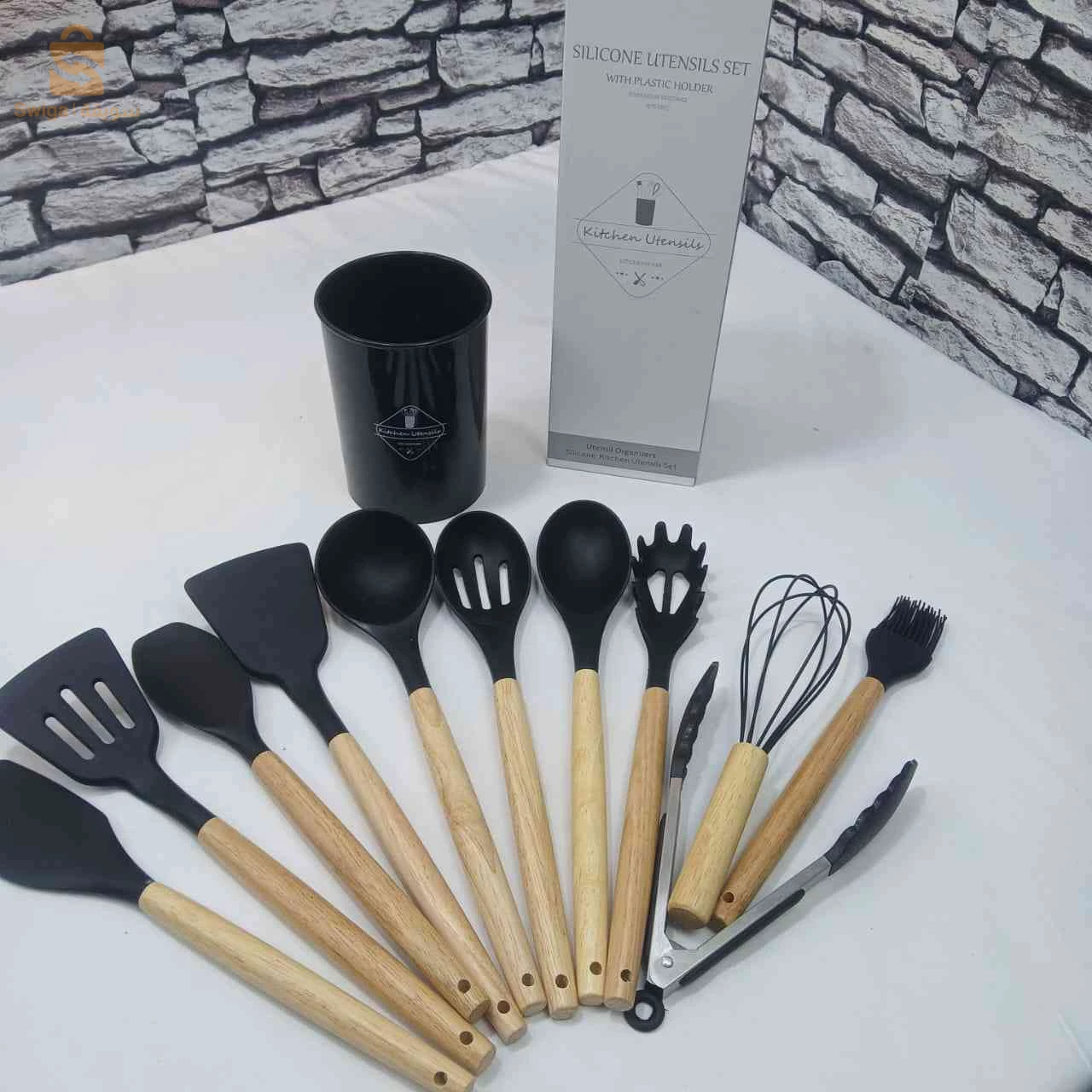 serier louche  silicon noir 12 piece