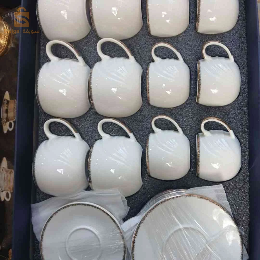 💎 فناجيل قهوة  مودارن 12 بياس + طباساهم | Service à Café Moderne