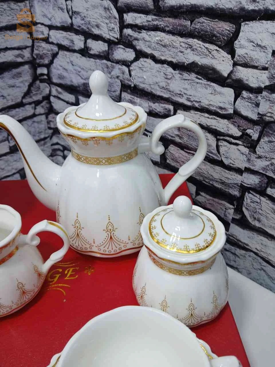 🌟 طقم قهوة 48 قطعة سيراميك للضيوف راقي – Service café élégant
