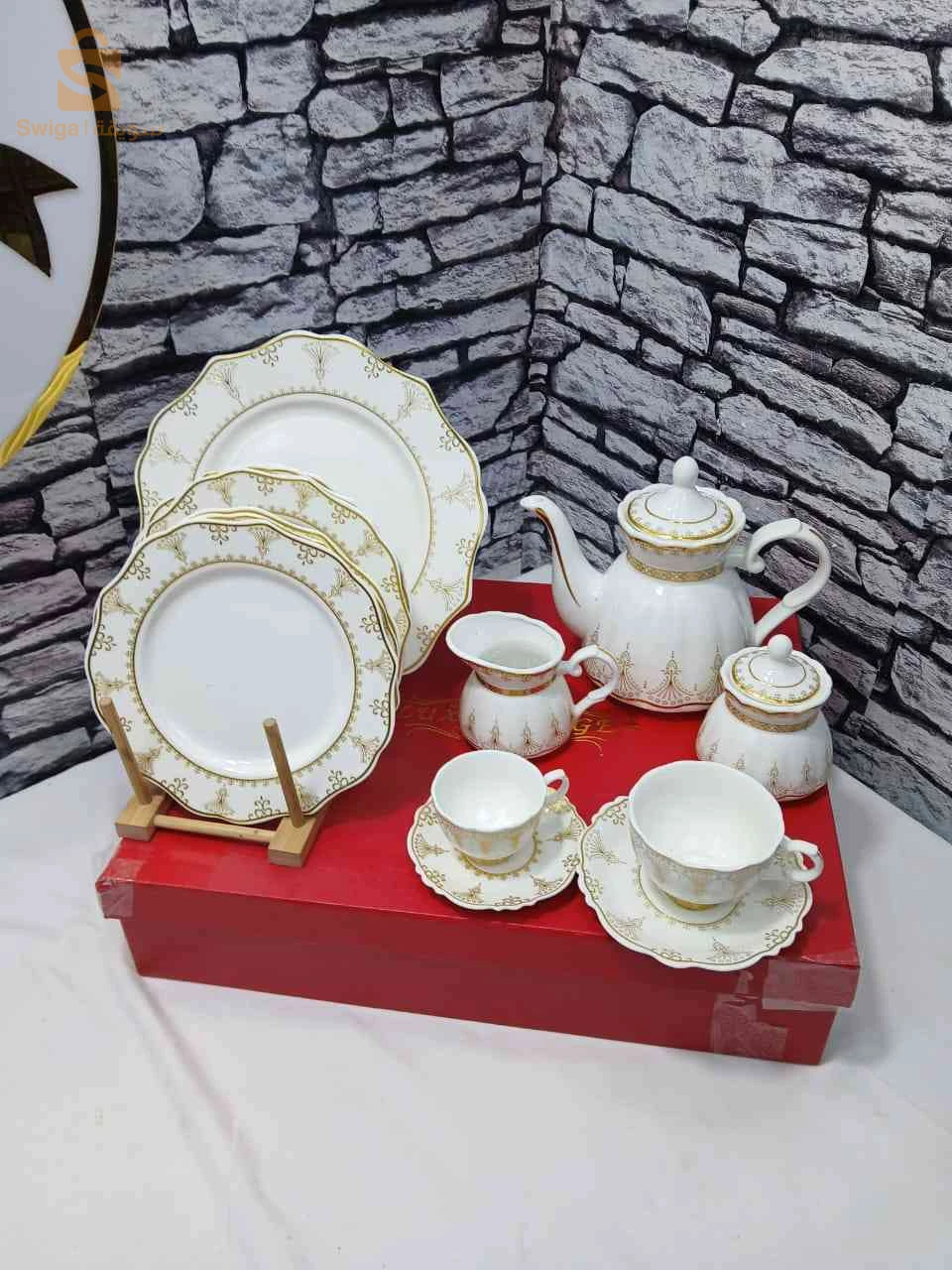 🌟 طقم قهوة 48 قطعة سيراميك للضيوف راقي – Service café élégant