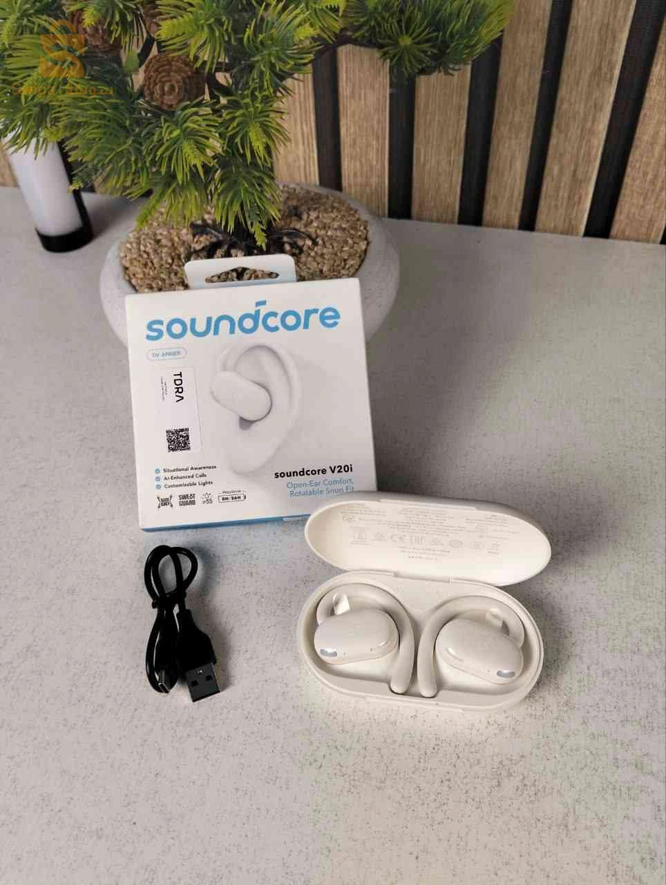 Écouteurs Open-Ear soundcore by Anker V20i Crochets Ajustables Autonomie 36H et Lumières LED - سماعات أنكر اللاسلكية ذات التصميم المفتوح والخطاف القابل للتعديل
 توصيل 58ولاية  🚛