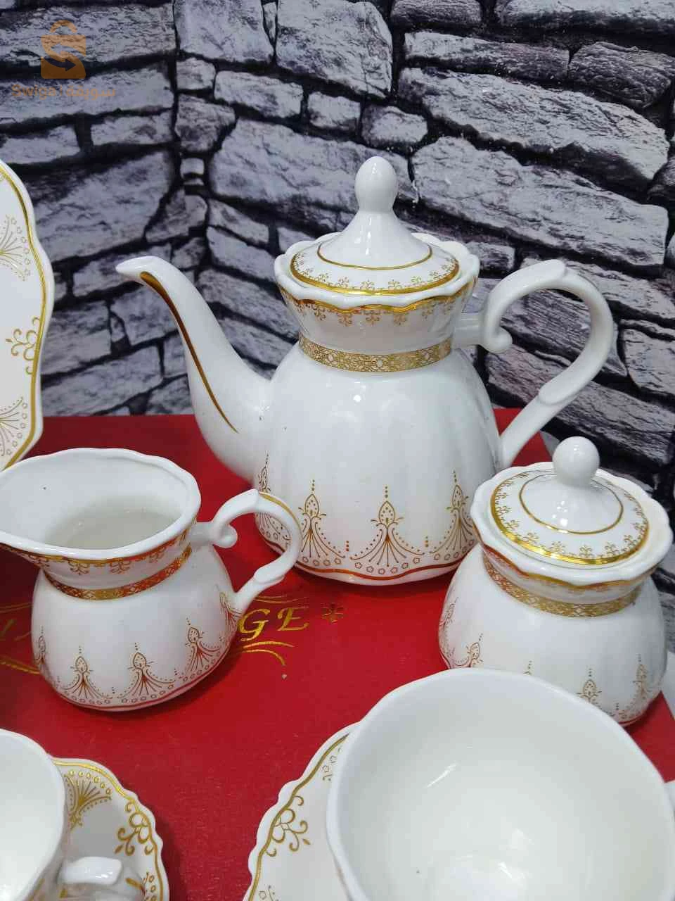 🌟 طقم قهوة 48 قطعة سيراميك للضيوف راقي – Service café élégant