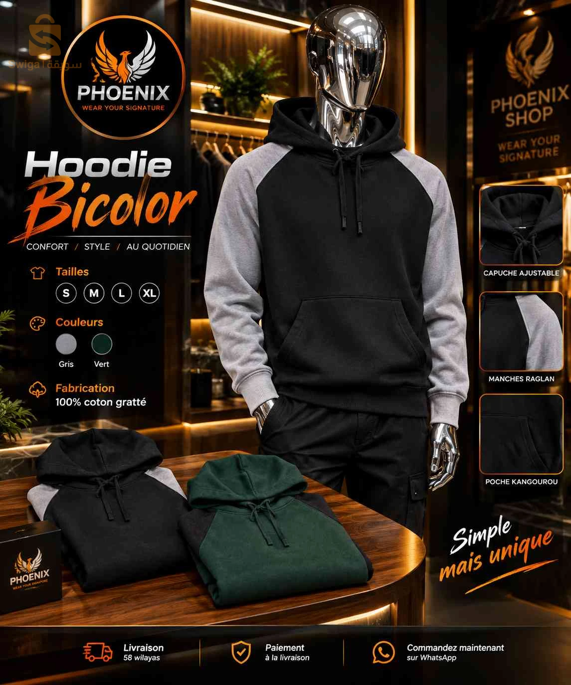 Hoodie Bicolor
