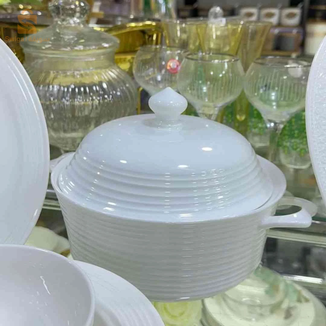 طقم مائدة "بيض" 27 قطعة - الفخامة البيضاء التي تليق بمائدتك الراقية – Service À Table 27 Pièces