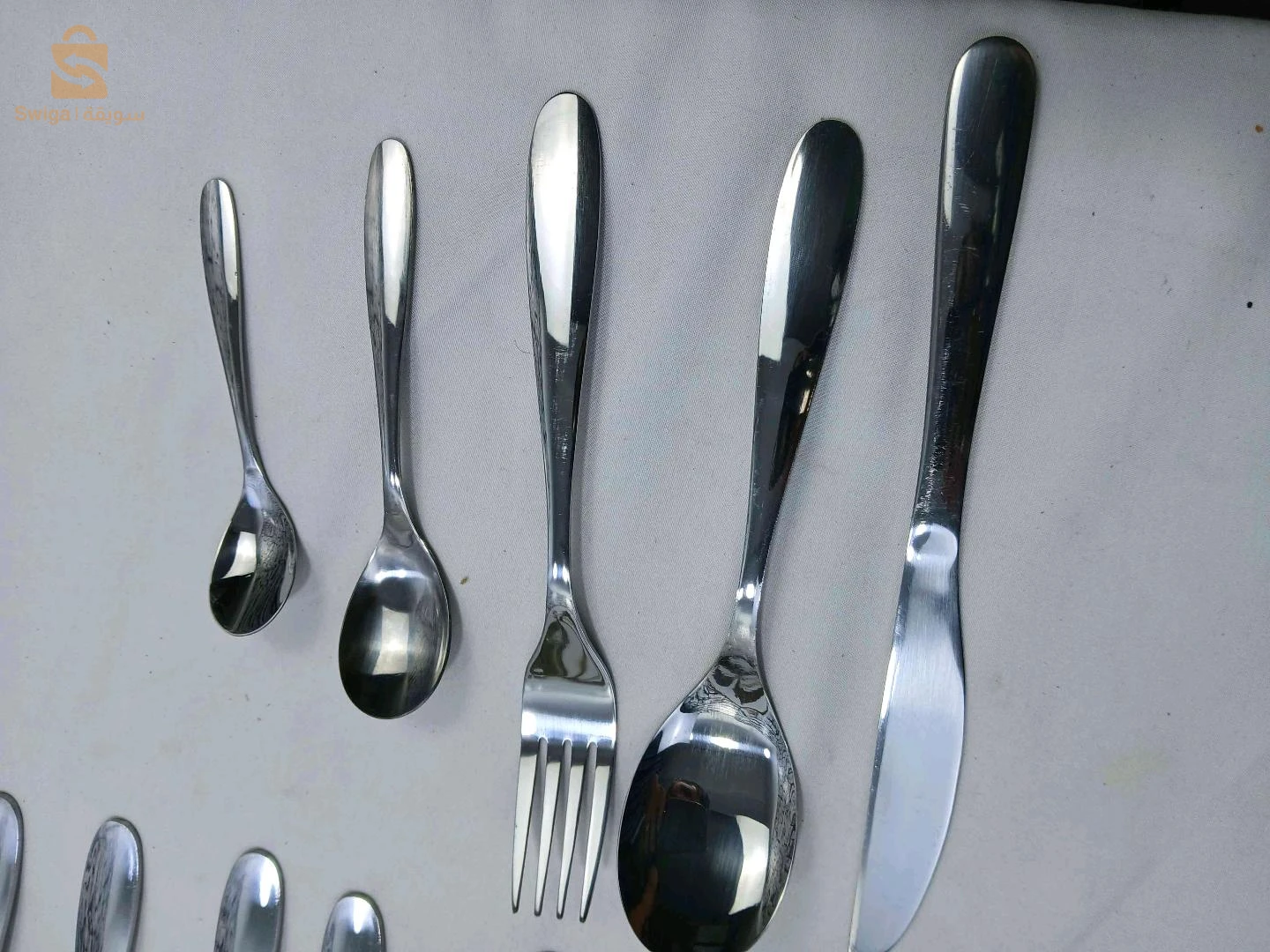 🍴 طقم مغارف ومواس وفراشيط 30 قطعة إنوكس – Set de couverts 30 pcs inox