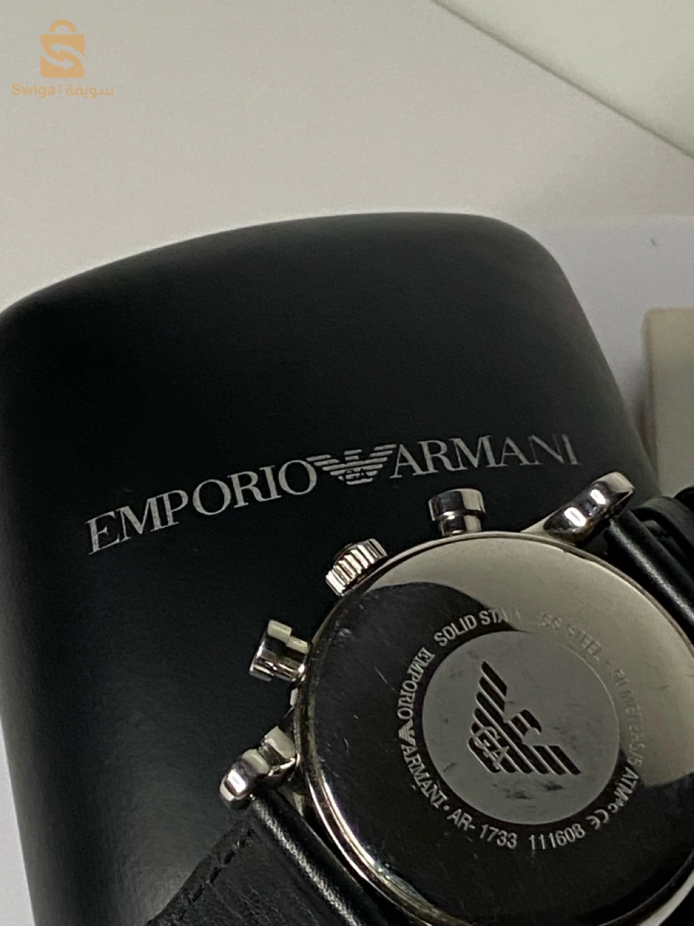 EMPORIO ARMANI CLASSIC
CHRONOGRAPH BLACK GENUINE
LEATHER MEN'S WATCH -
AR1733