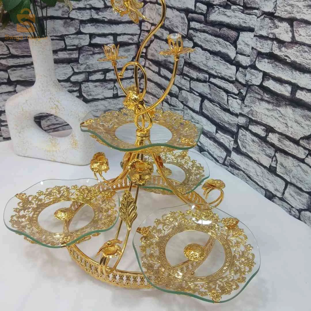 🍰✨ بورت أنيقة لتقديم الحلويات ✨🍰 خلي تقديم حلوياتك أجمل وأفخم 4 إطاج – Porte gâteaux 4 étages