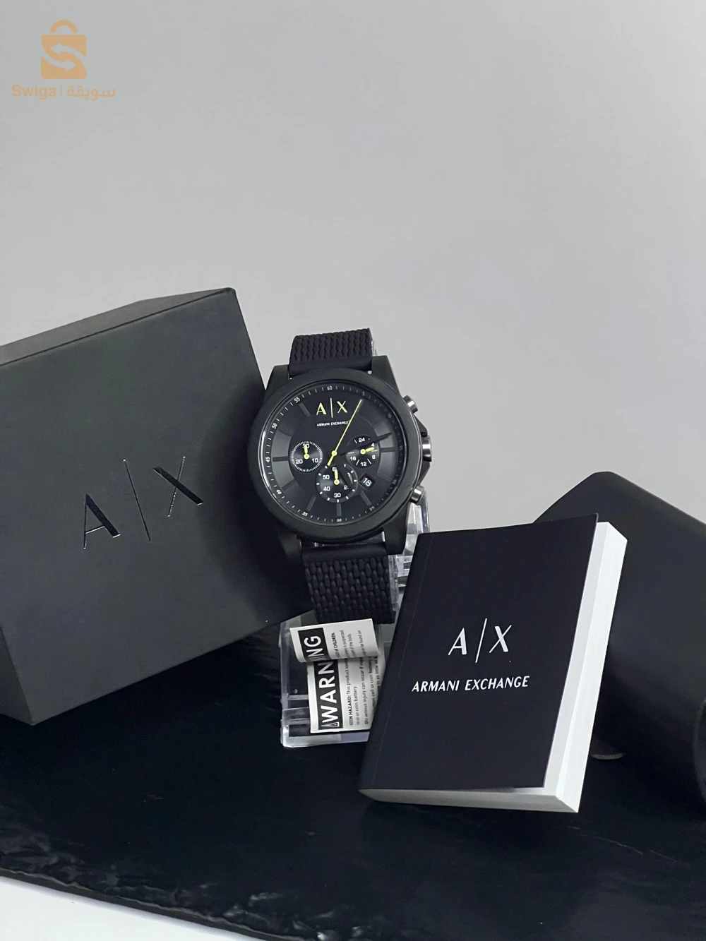 MONTRE ARMANI EXCHANGE CHRONOGRAPHE AUTHENTIQUE AVEC SES PAPIERS&Boîte