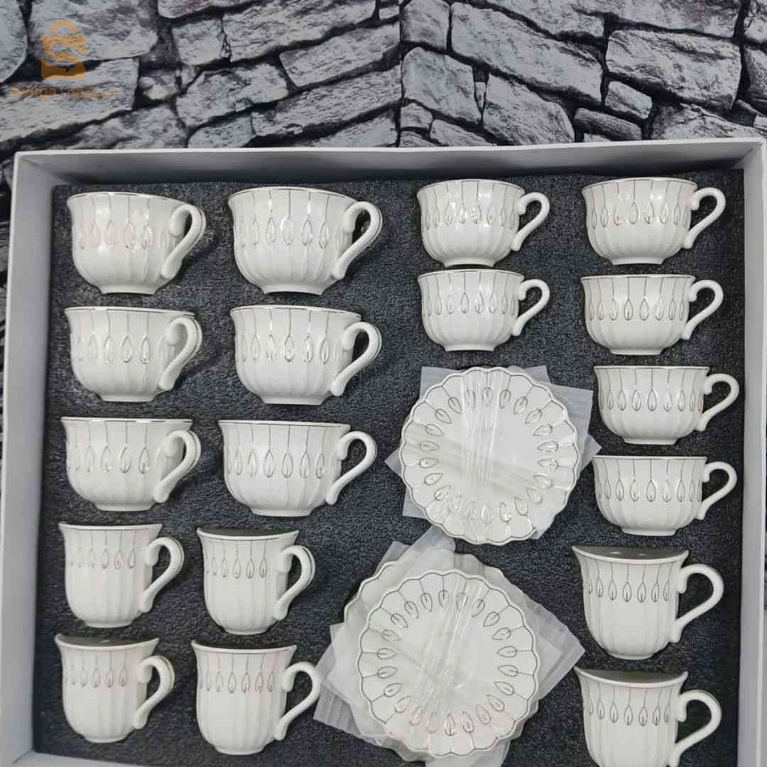 🌟 طقم قهوة وأتاي 36 قطعة – ☕ ervice à café + thé 36 pièces